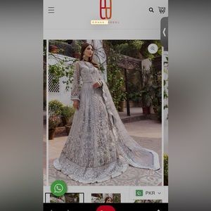 Emaan Adeel Anarkali Fully Lined Suit Dress Attached